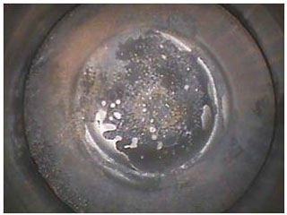 利用HIE系列內(nèi)窺鏡檢測到的發(fā)動機(jī)活塞頂圖片一