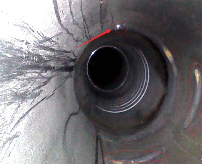 CIE便攜式汽車內(nèi)窺鏡觀測到的汽車發(fā)動機內(nèi)細(xì)小缺陷情況